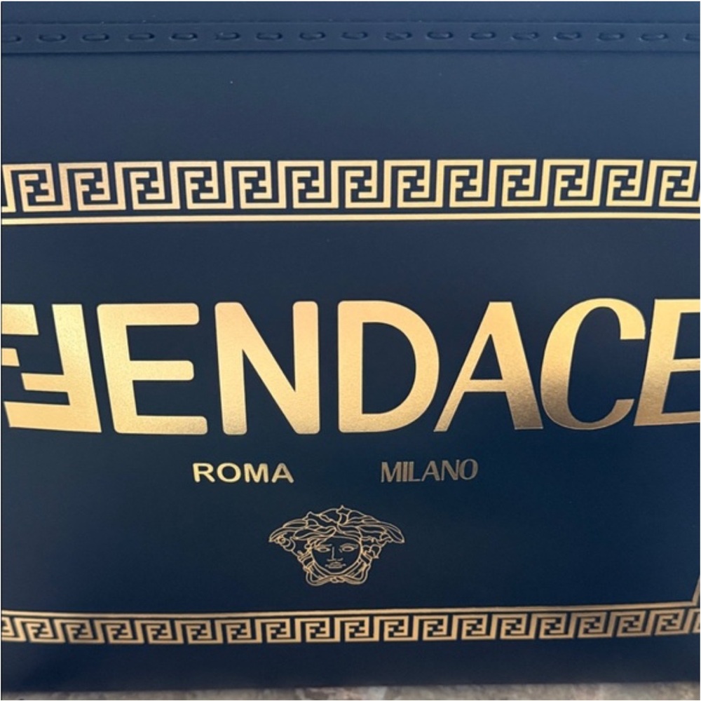 Fendi Black and Gold Fendace Bag